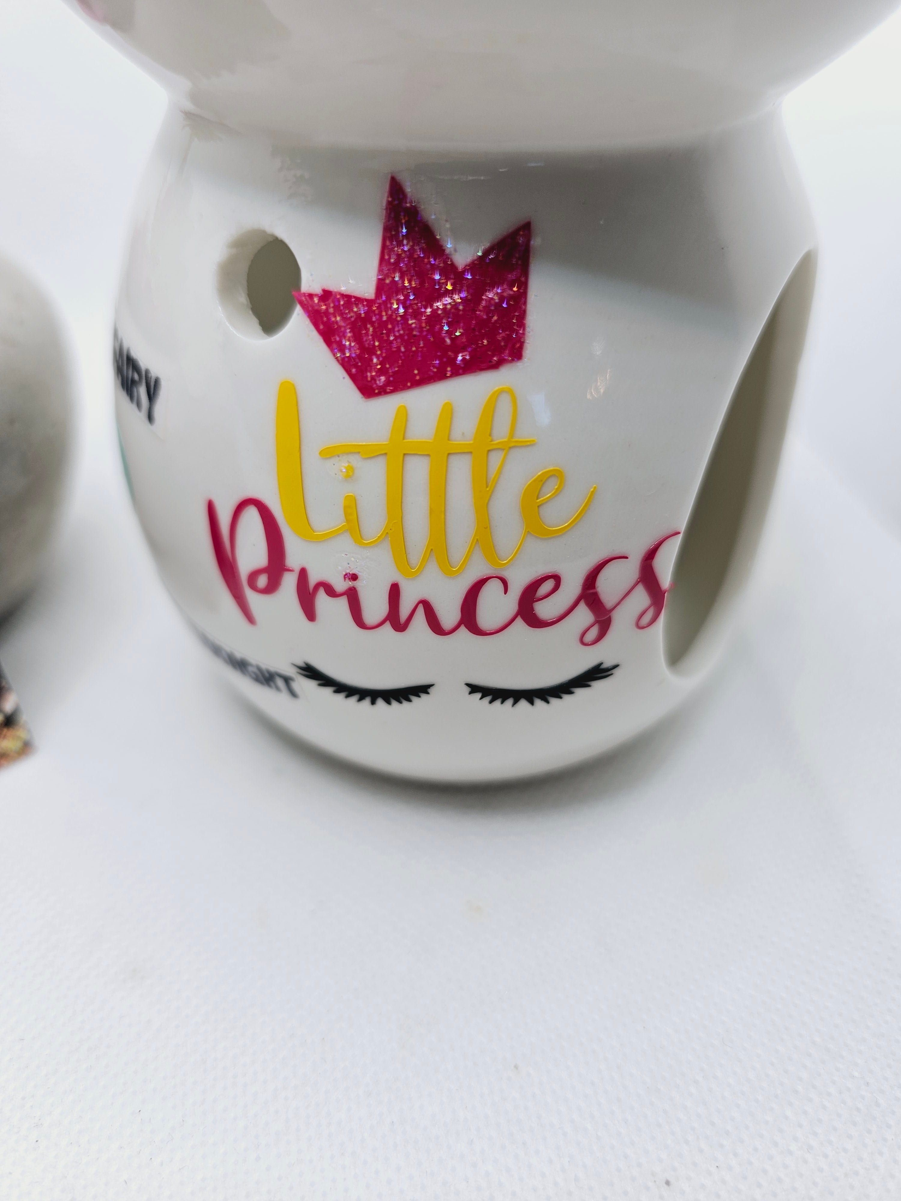 Dark Pink and Yellow Little Princess Tooth Fairy Jar