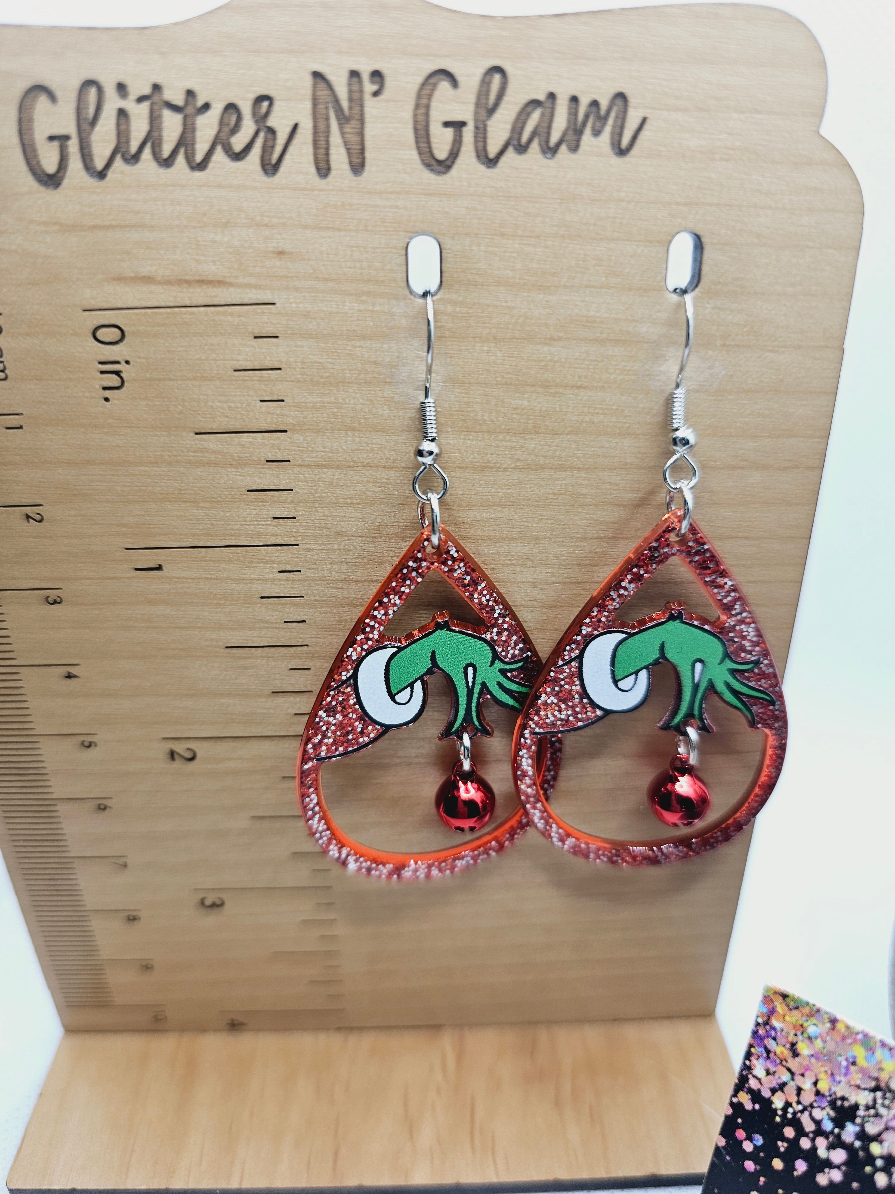 1991 Grinch Dangle Earrings