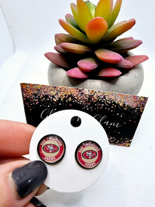 2477 49ers Stud Earrings