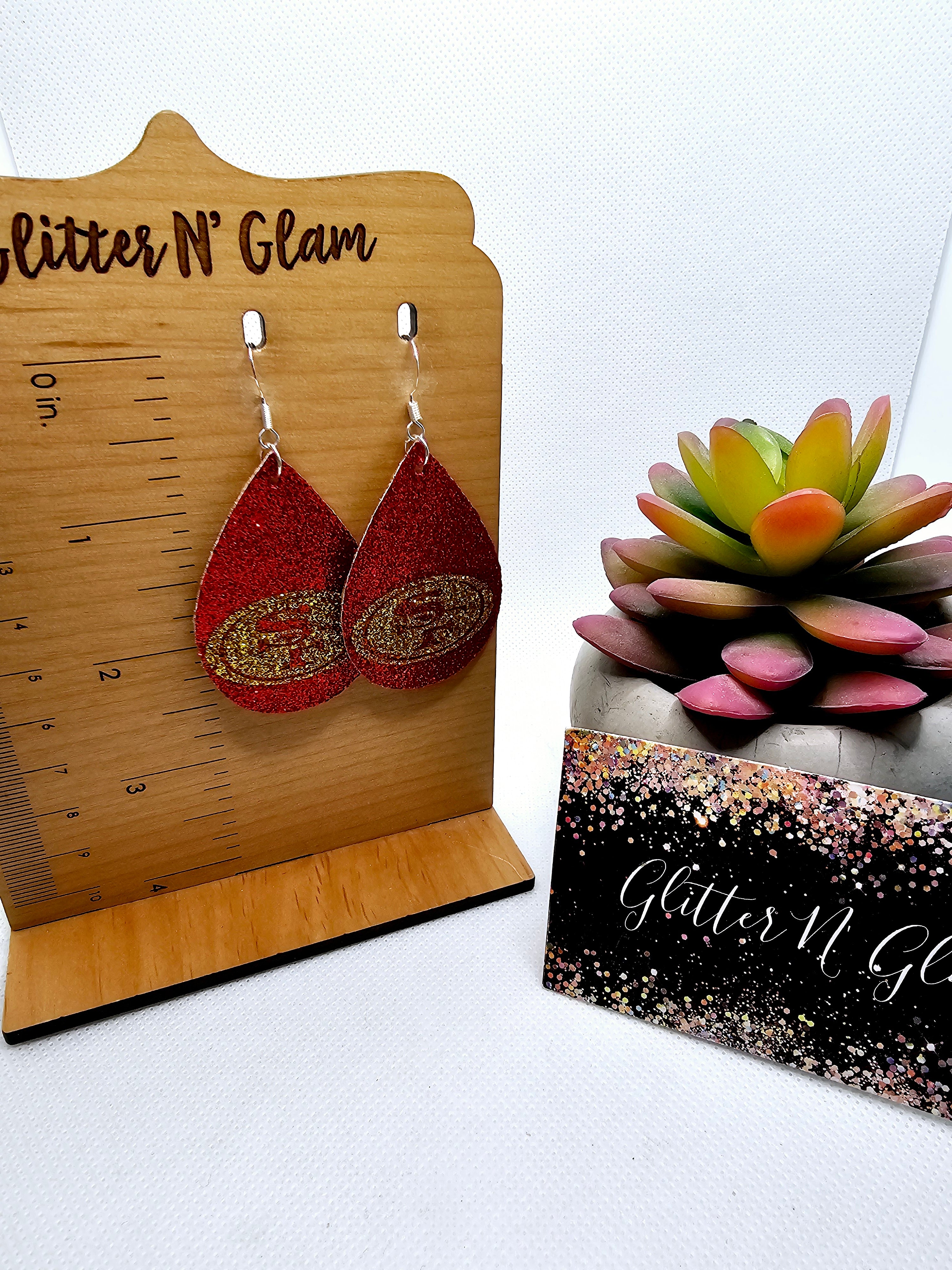 2479 49ers Dangle Earrings