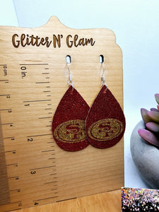 2479 49ers Dangle Earrings