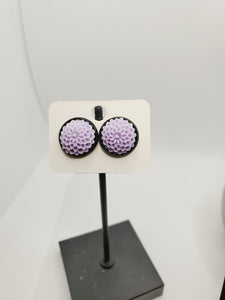 850 Purple Flower Stud Earrings