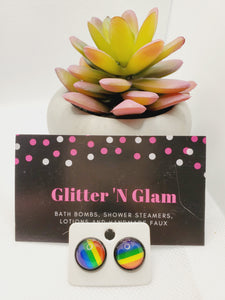 747 Rainbow Pride Stud Earrings