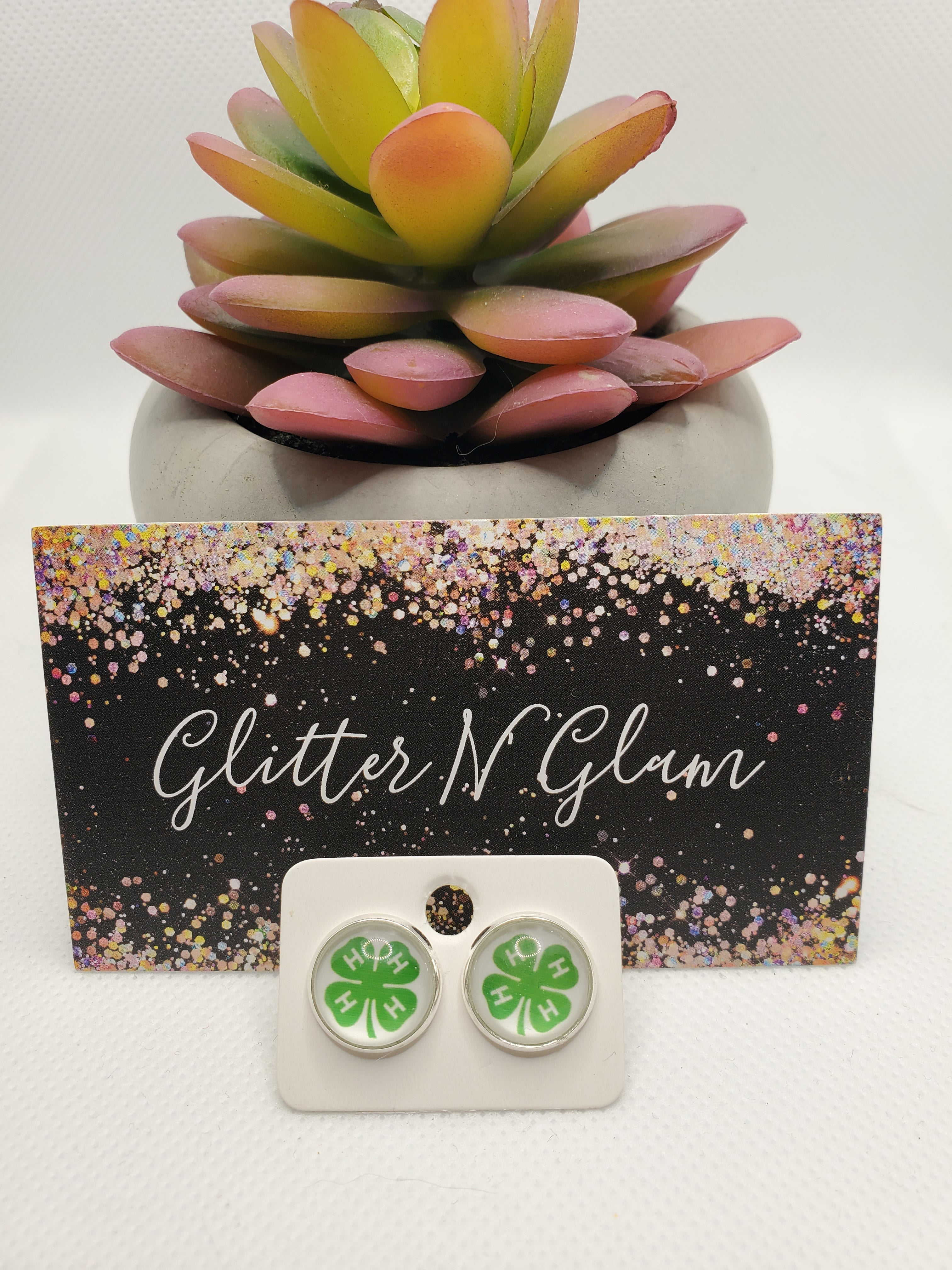 983 4H Clover Stud Earrings