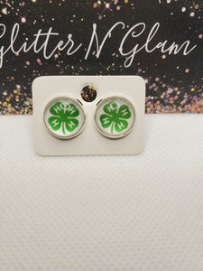 983 4H Clover Stud Earrings