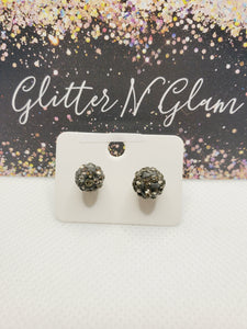 1000 Gray Sparkly Stud Earrings