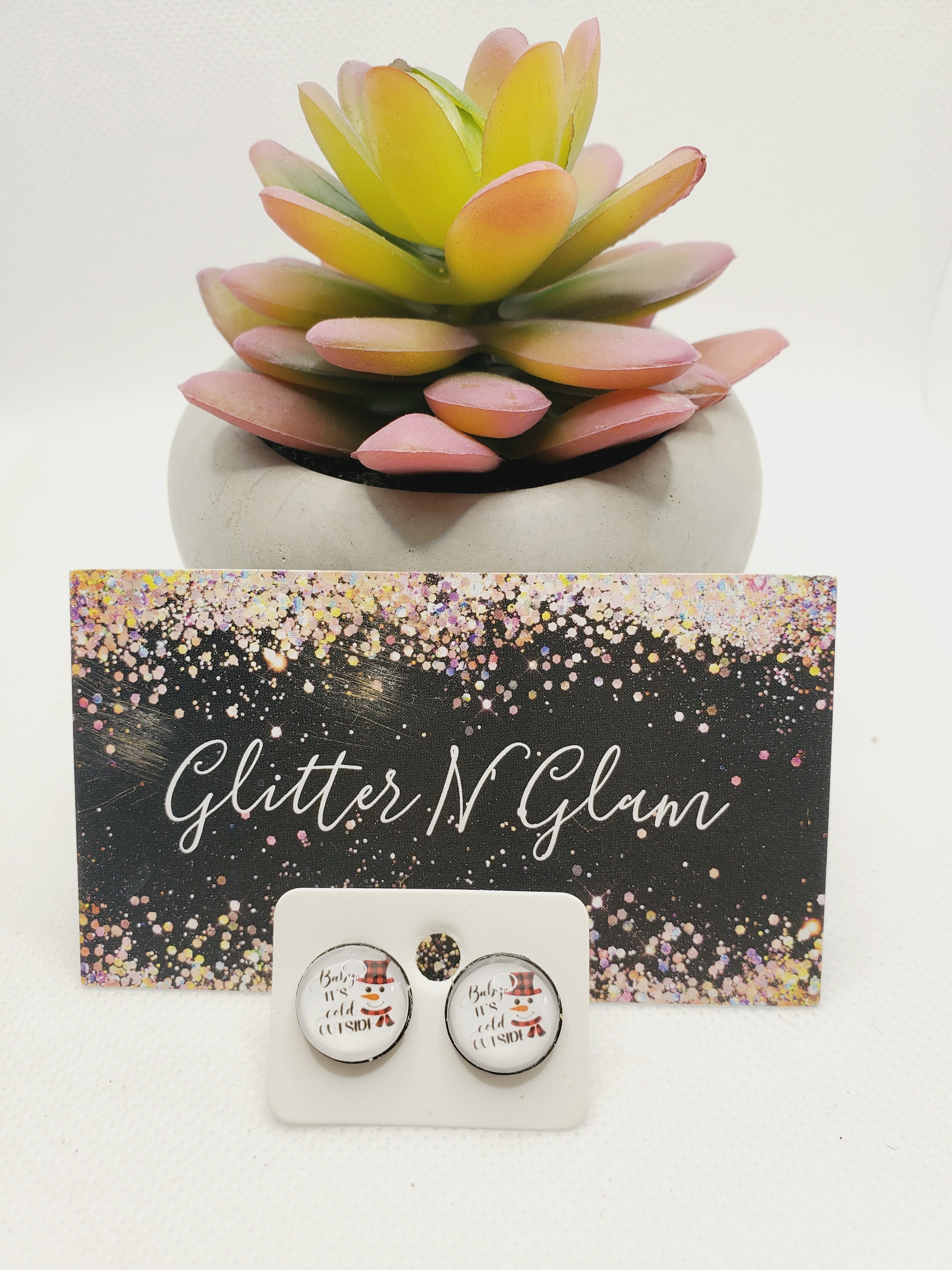 1078 Baby its Cold Outside Stud Earrings