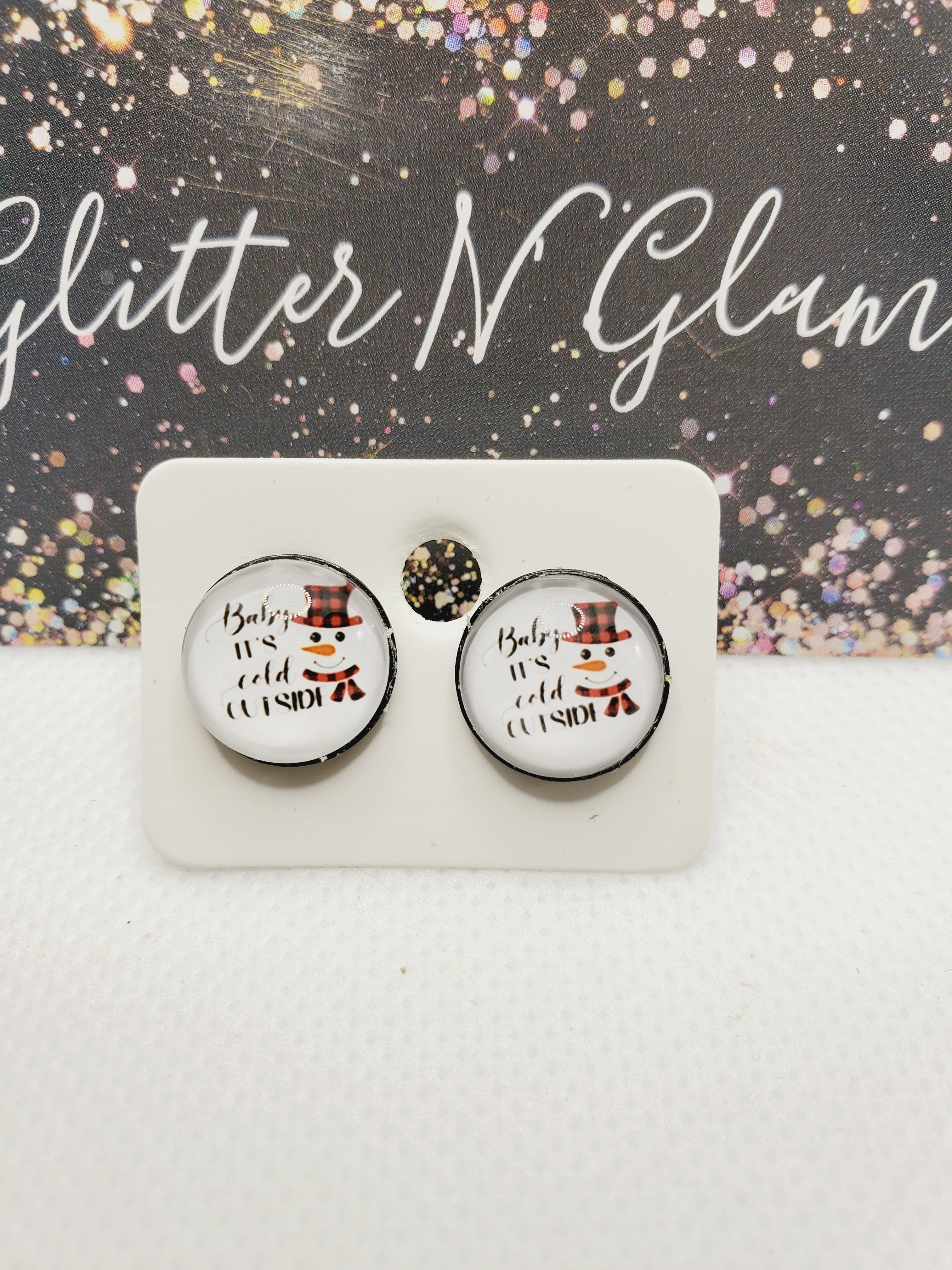 1078 Baby its Cold Outside Stud Earrings