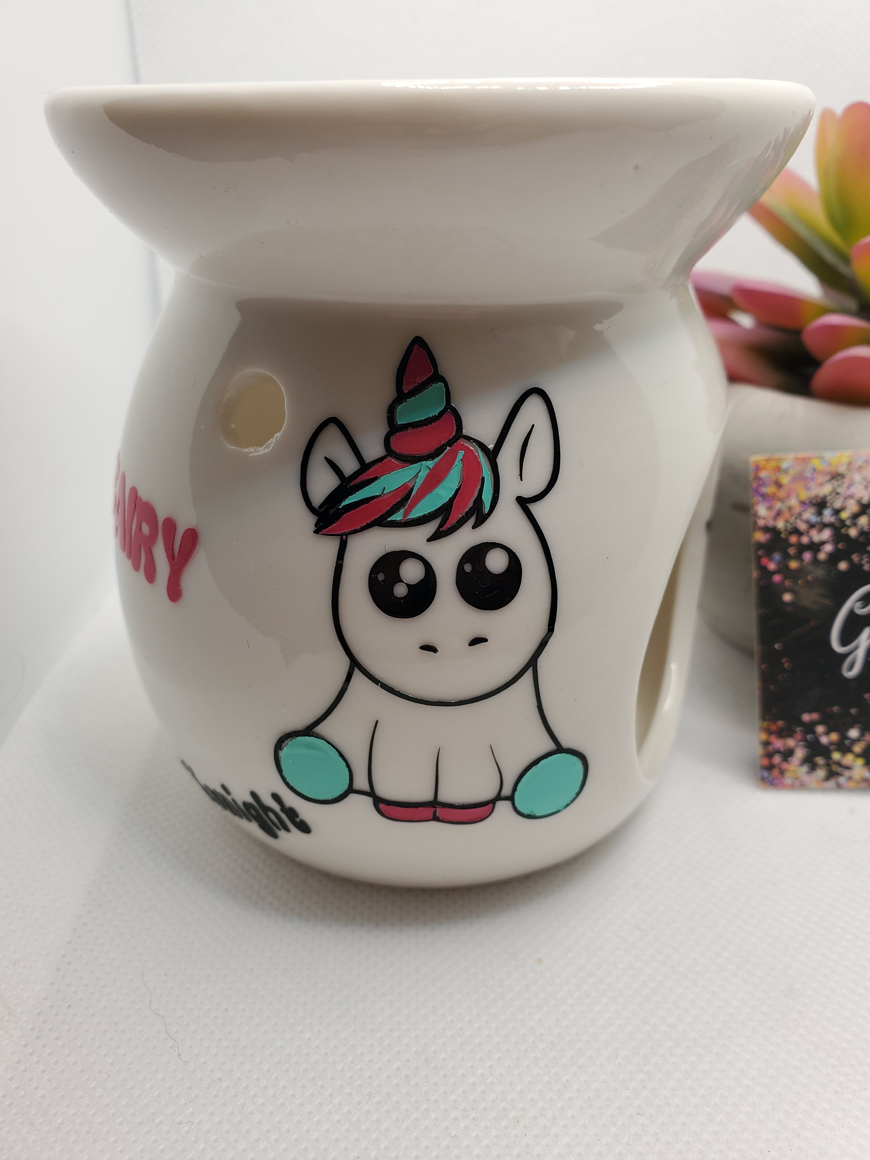 Unicorn Pink and Teal Tooth Fairy Jar