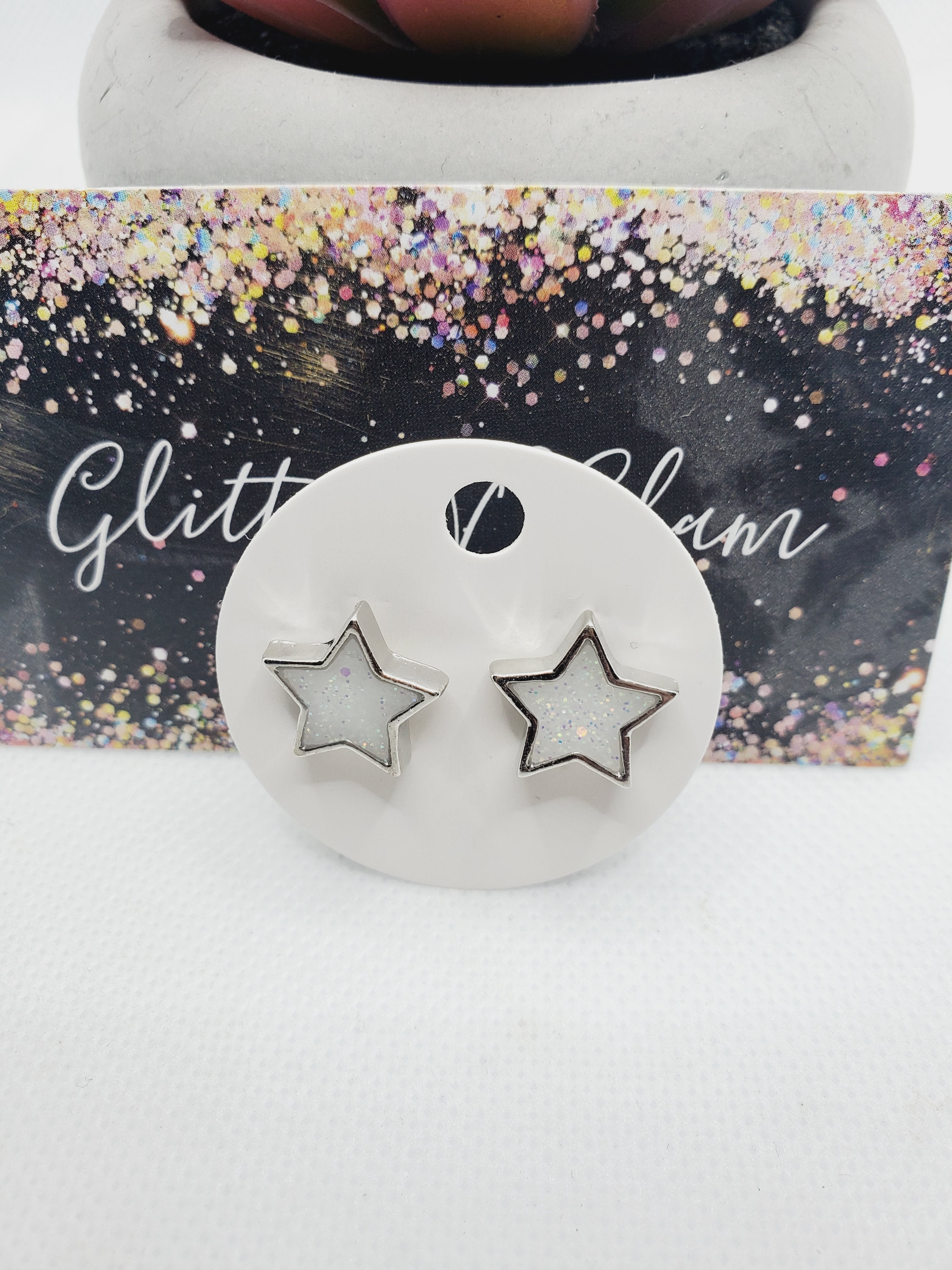 1310 Irridscent Star Stud Earrings