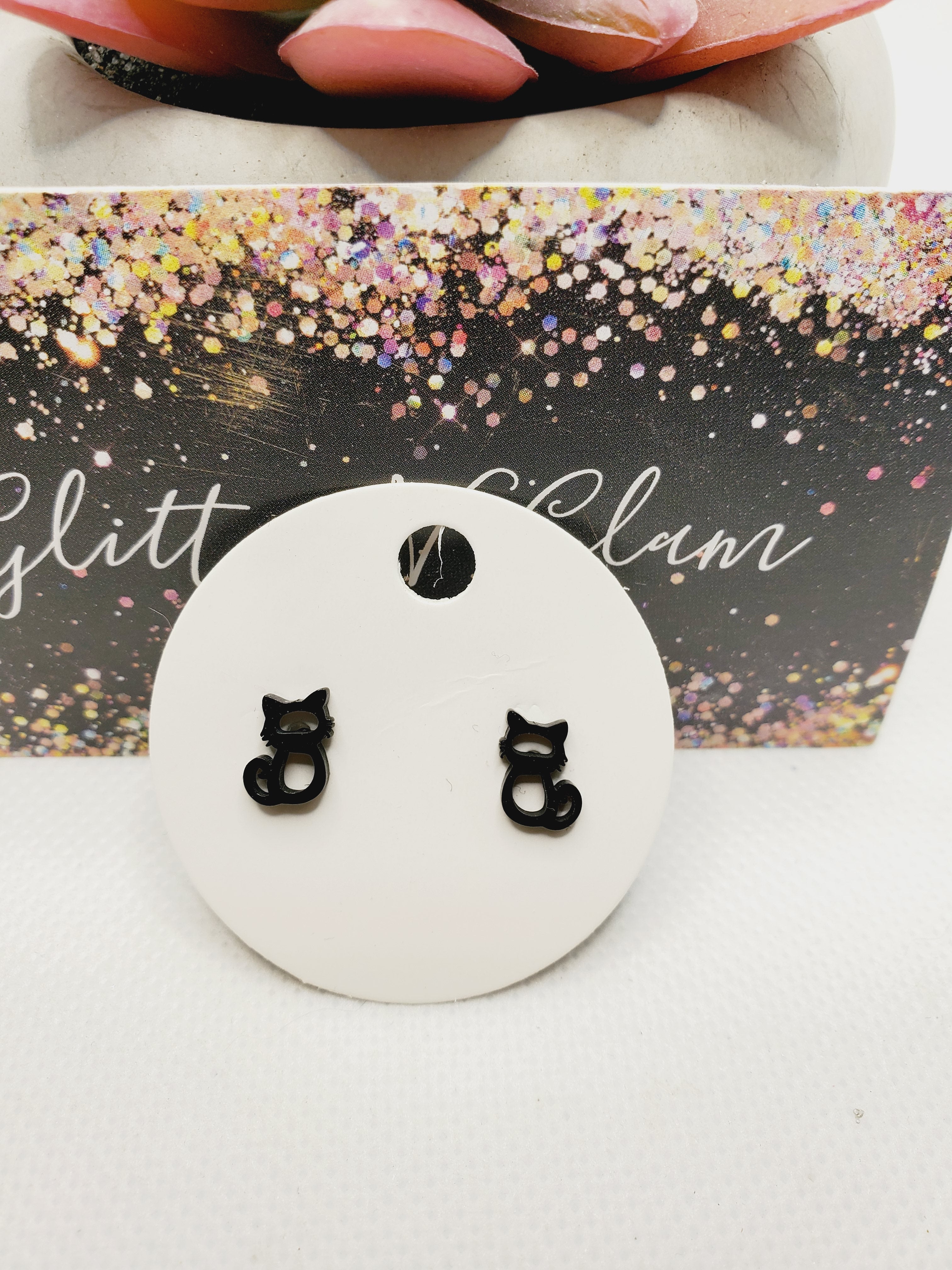 1371 Black Cat Studs