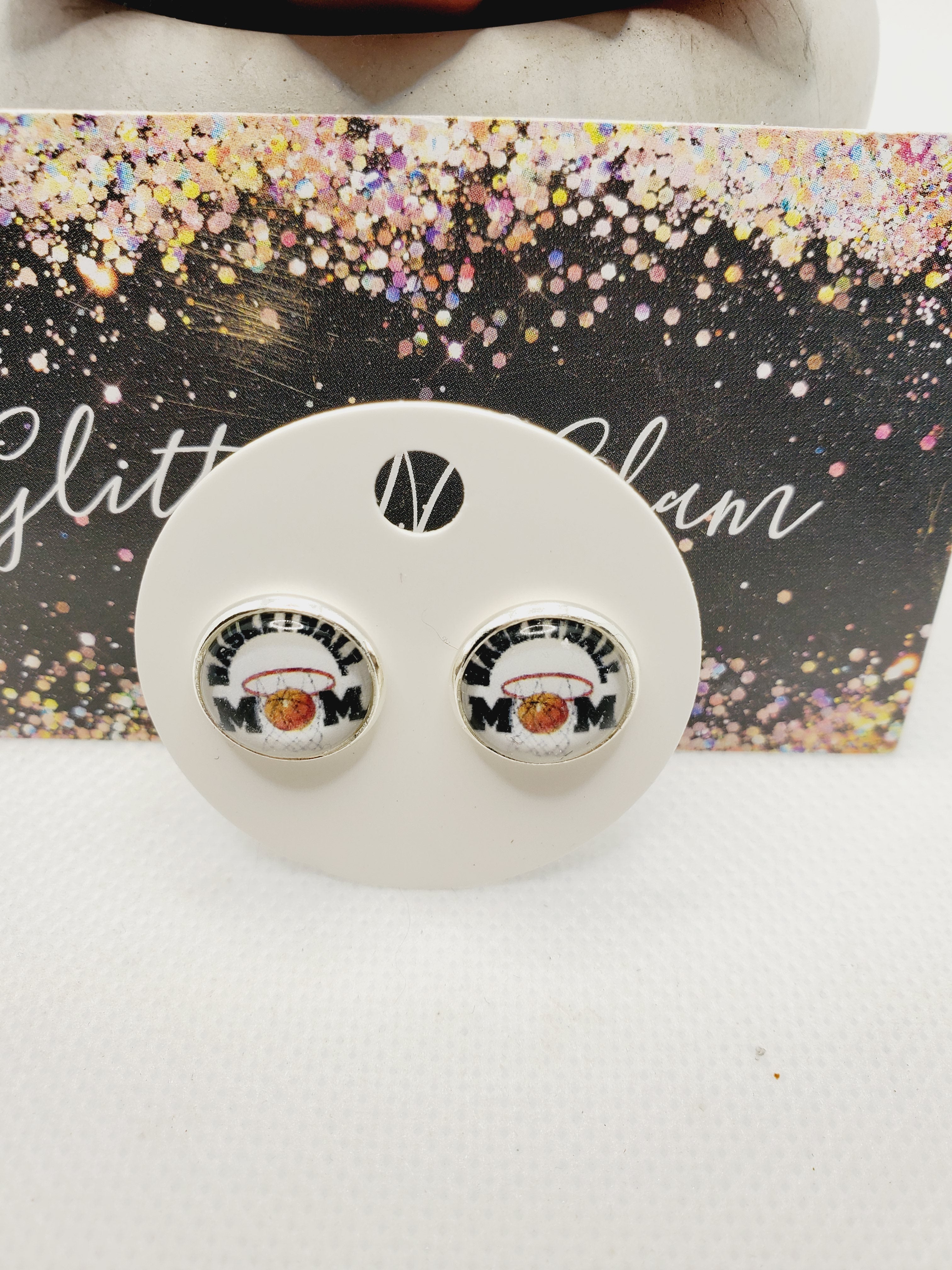 1395 Basketball Mom Stud Earrings