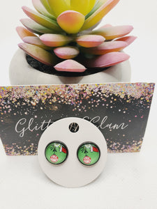 1497 G-Man Christmas Stud Earrings