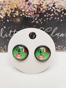 1497 G-Man Christmas Stud Earrings