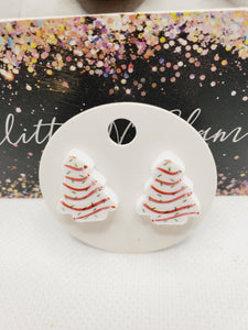 1489 Christmas Tree Cake Stud Earrings